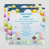 Enfants jouant dans les Invitations de la partie (Devant / Derrière)