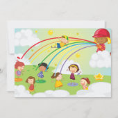 Enfants Jouant Dans Un Parc Invitations (Devant)