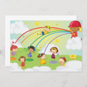 Enfants Jouant Dans Un Parc Invitations (Devant / Derrière)