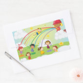 Enfants Jouant Dans Un Stickers De Parc (Enveloppe)