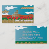 Enfants Jouer date carte de visite - Carte de cont (Devant / Derrière)