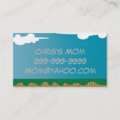 Enfants Jouer date carte de visite - Carte de cont (Dos)