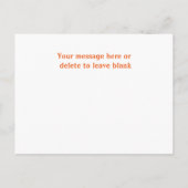 Enfants Joyeux Halloween Orange Carte Postale Noir (Dos)