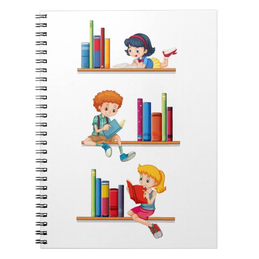 Enfants lisant des livres (Devant)