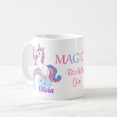 Enfants magique 3e anniversaire Unicorn Mug (Devant gauche)