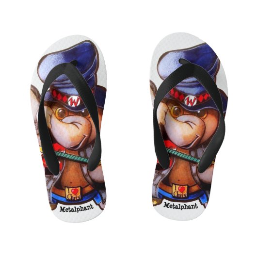 Enfants Metalphanumérique avec tongs de guitare - image un (Semelle)