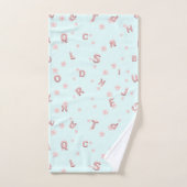 Enfants mignons ABC Alphabet flower Enfants B2S (Serviette à main)