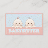 Enfants mignons Babysitter Pastel Carte de visite  (Devant)