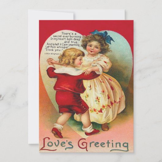 Enfants mignons Danser Faire-part de mariage Coeur (Devant)