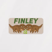 Enfants mignons Dinosaur Garderie Étiquette de vêt (Design 2)