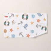 Enfants mignons modernes marine océanique étoile p (Serviette à main)