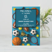 Enfants Modernes Sports Invitation Anniversaire (Debout devant)