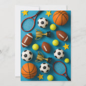 Enfants Modernes Sports Invitation Anniversaire (Dos)