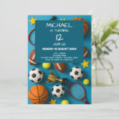 Enfants Modernes Sports Invitation Anniversaire (Debout devant)