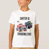 Enfants Monster Trucks Anniversaire T-shirt (Devant)