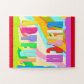 Enfants mot éducation puzzle grandes couleurs vive (Horizontal)