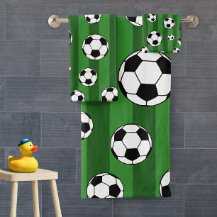 Enfants Motif de balle de football sur Green Strip