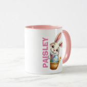 Enfants Mug de Pâques Filles Cadeau de Pâques Nom  (Devant droit)