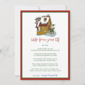 Enfants Noël Fille Elf Bonjour Lettre Invitation (Devant)