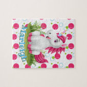 Enfants Nom Cute Unicorn Puzzle Activité d'apprent (Horizontal)