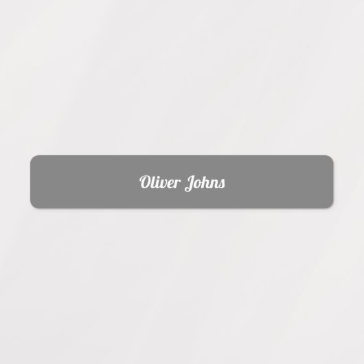 Enfants Nom Étiquette École Gris Bleu Couleur Code (Design 1)