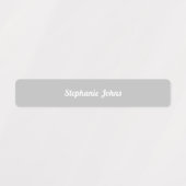 Enfants Nom Étiquette École Gris Bleu Couleur Code (Design 2)