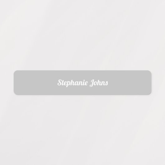 Enfants Nom Étiquette École Gris Bleu Couleur Code (Design 2)