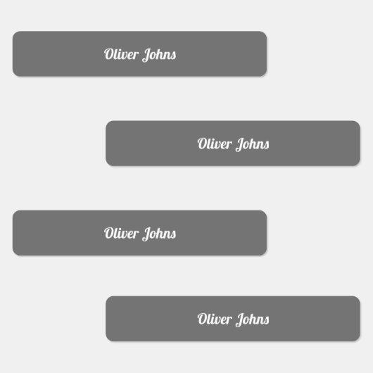 Enfants Nom Étiquette École Gris Gris Blanc (Groupe)