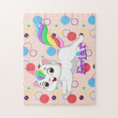 Enfants Nom Happy Kittycorn Puzzle Activité d'appr (Vertical)