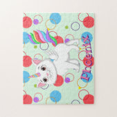 Enfants Nom Kitty Unicorn Puzzle Activité d'appren (Vertical)