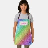 Enfants Nom personnalisé Tabliers Rainbow parties (Insitu)