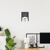 Enfants Nursery Bear Hello Script Poster (Bureau à domicile)