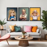 Enfants ou petits-enfants Galerie de photos famili<br><div class="desc">Créez votre propre mur de galerie photo en utilisant des photos de famille préférées. Montré ici avec des portraits colorés enfants ou petits-enfants, vous pouvez utiliser des photos d'école ou d'autres photos désirées de membres de la famille. Ils forment un magnifique groupe de murs pour ajouter une touche personnelle à...</div>