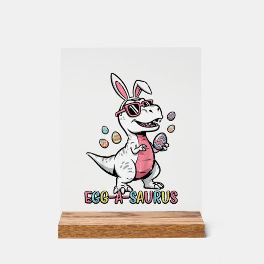 Enfants Pâques Dino Lapin Œuf A Saurus Trex Lapin (Recto)