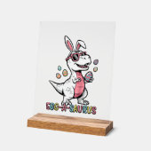 Enfants Pâques Dino Lapin Œuf A Saurus Trex Lapin (Angle)