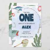 Enfants Pêche Thème Anniversaire Invitation (Devant / Derrière)