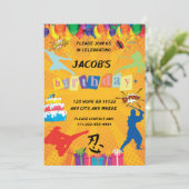 Enfants Personnalisé Ninja Invitation fête d'anniv (Debout devant)