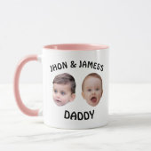 Enfants personnalisés bébé visage Mug | 2 Photos P (Gauche)