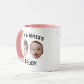 Enfants personnalisés bébé visage Mug | 2 Photos P (Devant gauche)