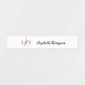 Enfants personnalisés étiquette Cute Unicorn (Design 1)