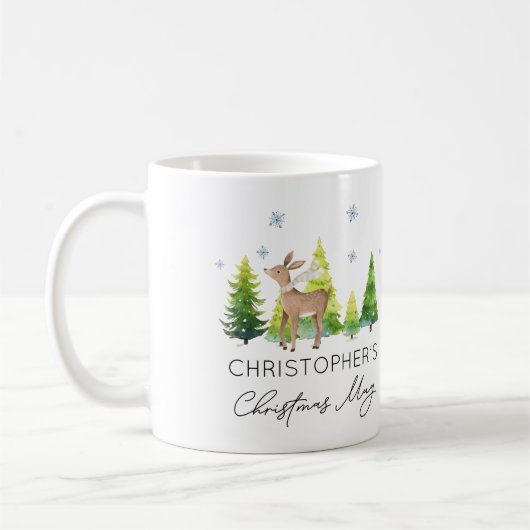 Enfants personnalisés Noël mignon Coco Chaud Mug (Gauche)
