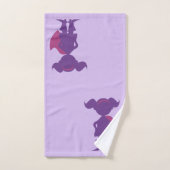 Enfants personnalisés par silhouette pourpre de (Serviette à main)
