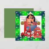 Enfants philippins, carte de Noël de famille de (Devant / Derrière)