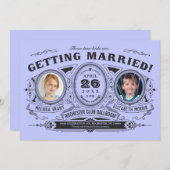 Enfants Photo Lesbian Wedding Invitations | Pourpr (Devant / Derrière)