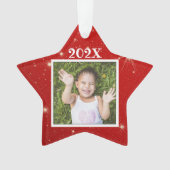 Enfants Photo Twinkings Stars Red Christmas Orname (devant)