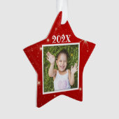 Enfants Photo Twinkings Stars Red Christmas Orname (devant)