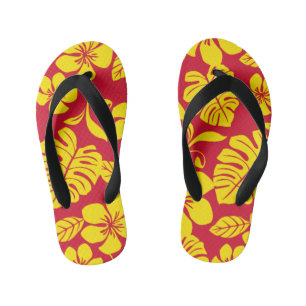 Enfants PINK BIKINI (ROUGE/OR) Paire de tongs