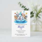 Enfants piscine anniversaire invitations Edithable (Debout devant)