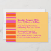 Enfants pony treking 4e anniversaire invitation (Dos)