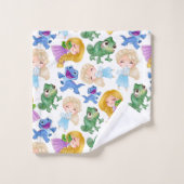 Enfants Princesse Et Lizards (Gant de toilette)